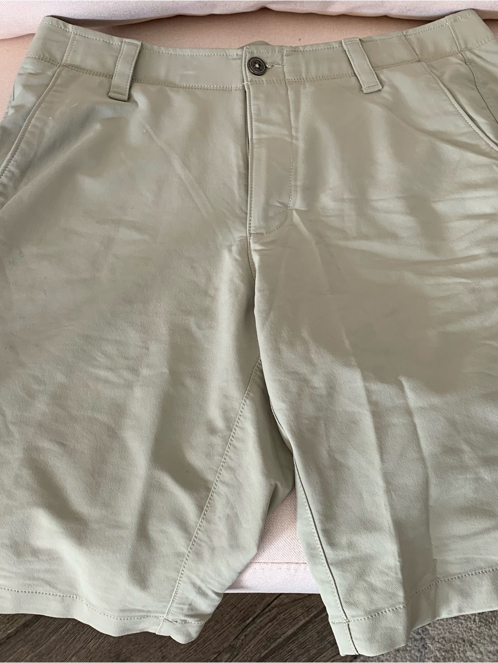 Under Armour Men's Light Olive Flat-Front Shorts